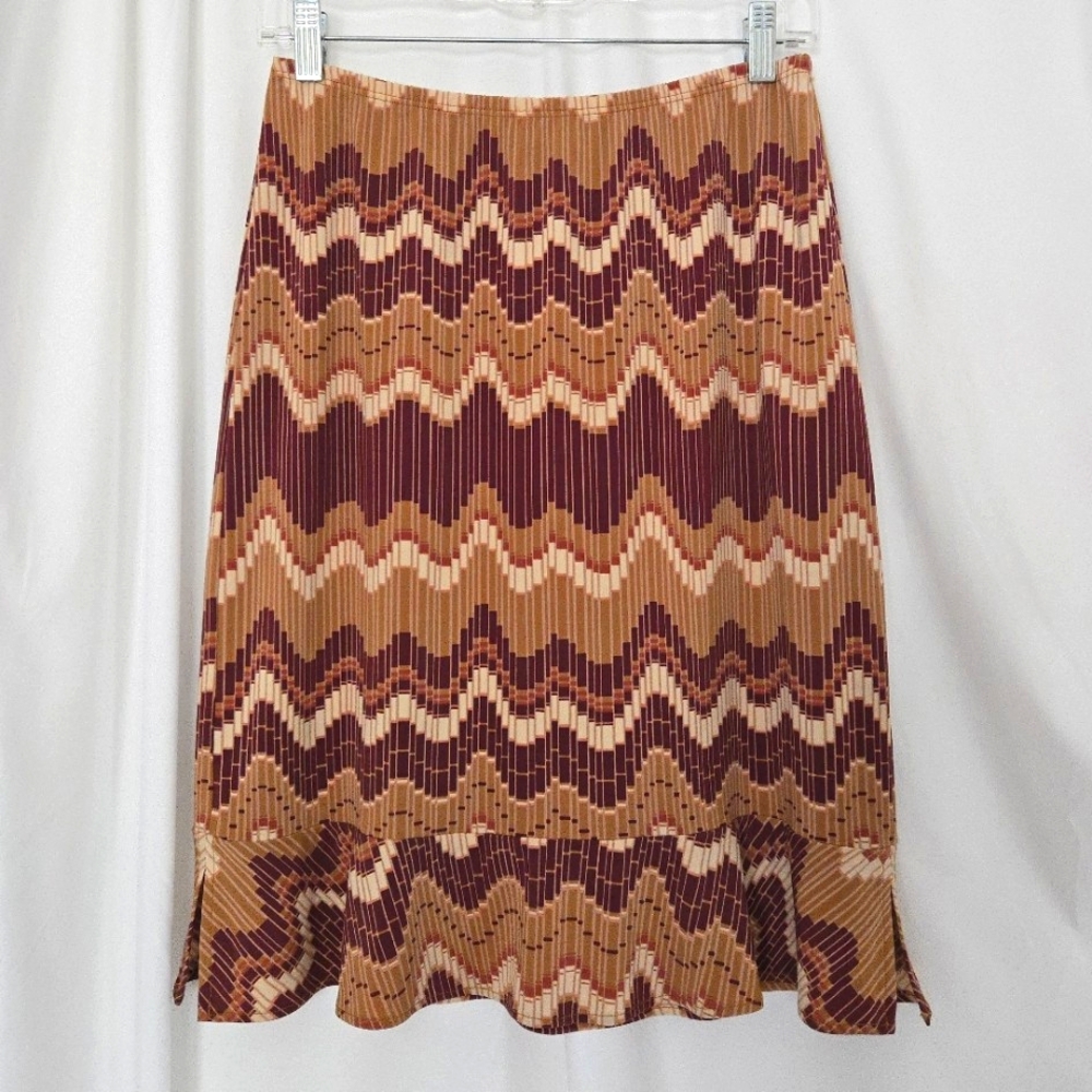 (BCBG MaxAzria) Organic Stripes Midi Skirt